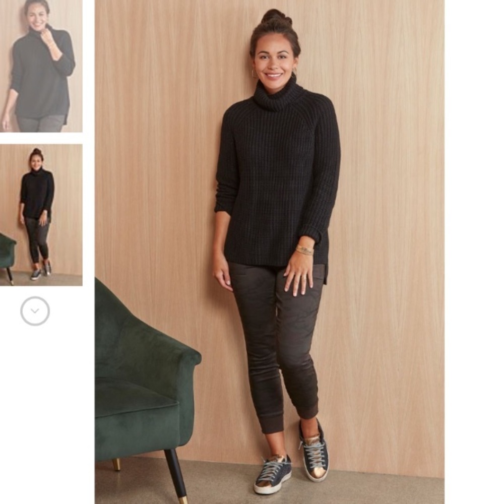 ALLISON JOY Shaker Turtleneck Oversized Sweater